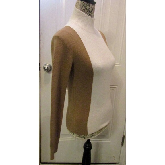 French Connection Sweater Libby Vhari NWT Color Block Top Oatmeal Size XS - Picture 8 of 11